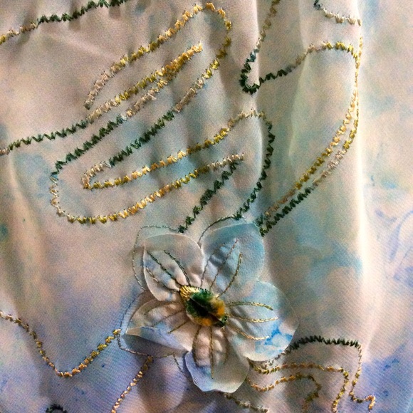 Vintage Les Modes Jolibel watercolour dress - Picture 11 of 16